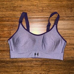 NWOT - Under Armour Heathered Purple Sports Bra